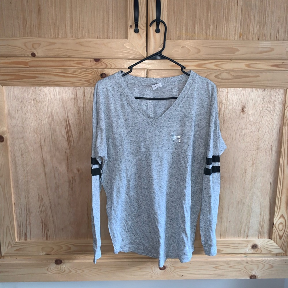 Pink Victoria’s Secret gray tee shirt size XS